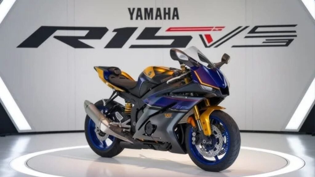Yamaha R15 V5 2025 Launched – 69KMPL Mileage, Stylish Graphics, LED DRLs, Aerodynamic Build & Premium Suspension at Just ₹4,899 EMI!